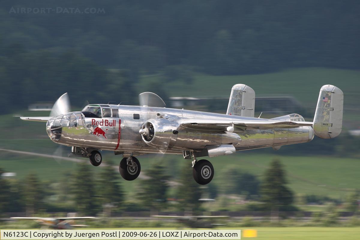 N6123C, 1945 North American B-25J-30-NC Mitchell Mitchell C/N 108-47647, Red Bull North American B-25J Mitchell