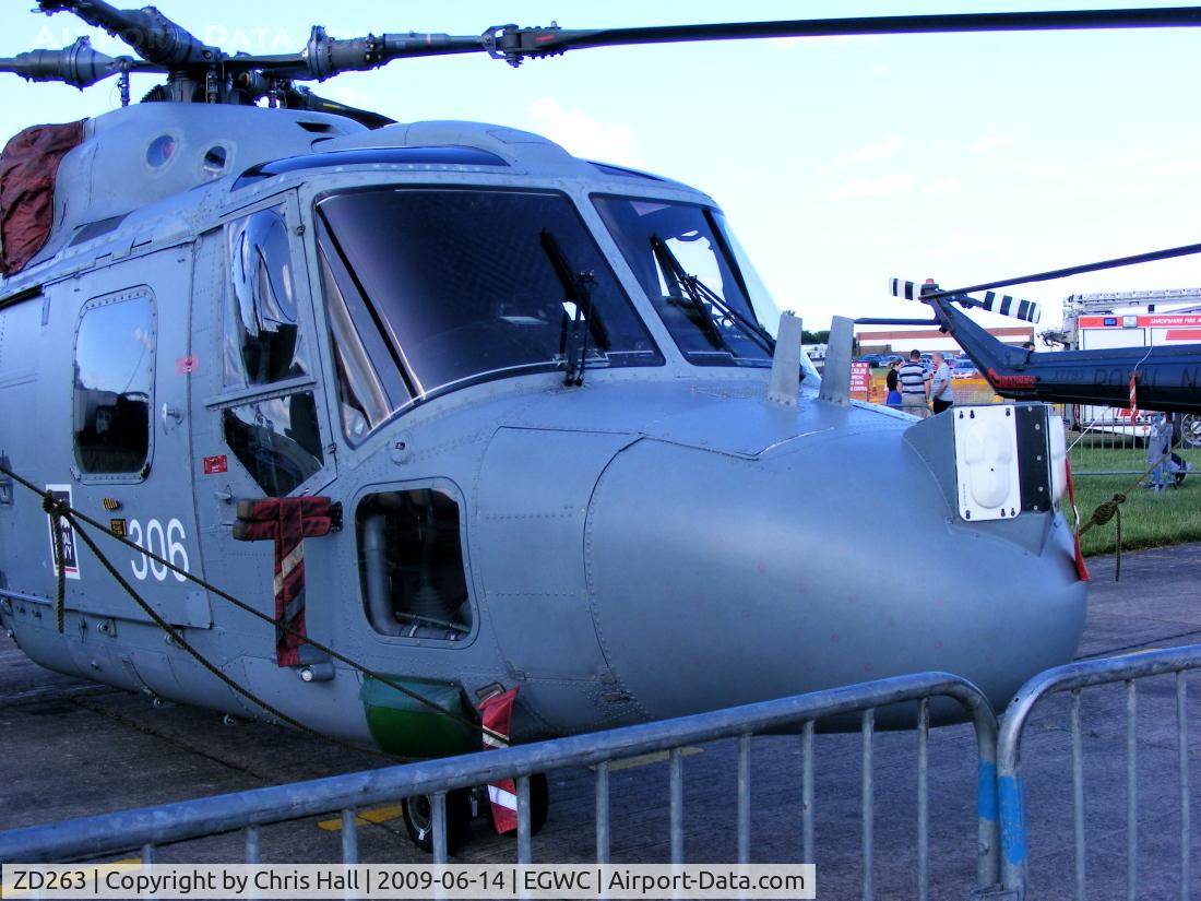 ZD263, 1983 Westland Lynx HAS.3S C/N 299, Static display at the Cosford Air Show