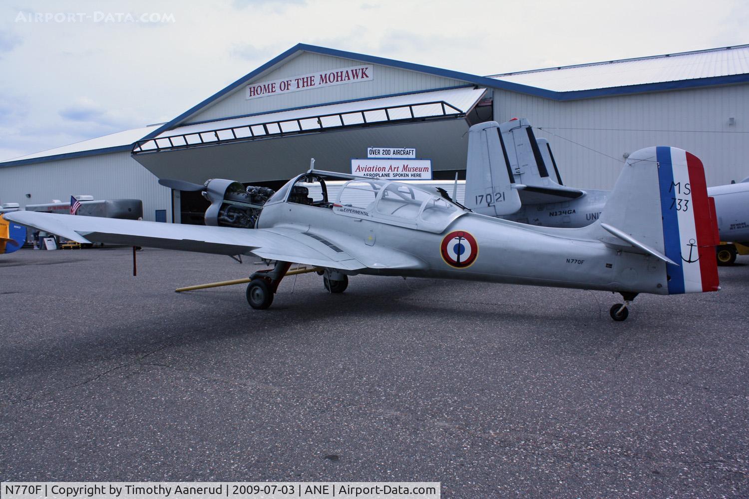 N770F, 1956 Morane-Saulnier MS-733 Alcyon C/N 103, 1956 Morane-saulnier 733, c/n: 103
