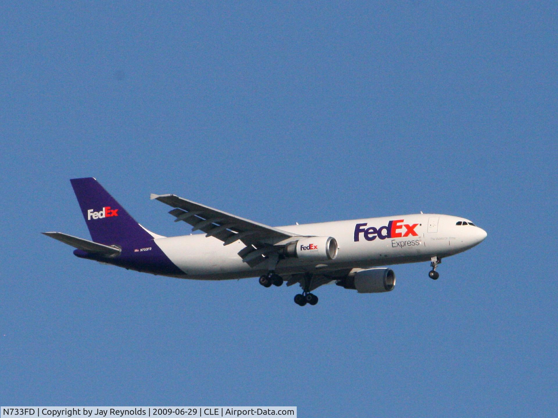N733FD, 1993 Airbus A300B4-605R C/N 715, Fed EX AirBus Sunday Run into CLE