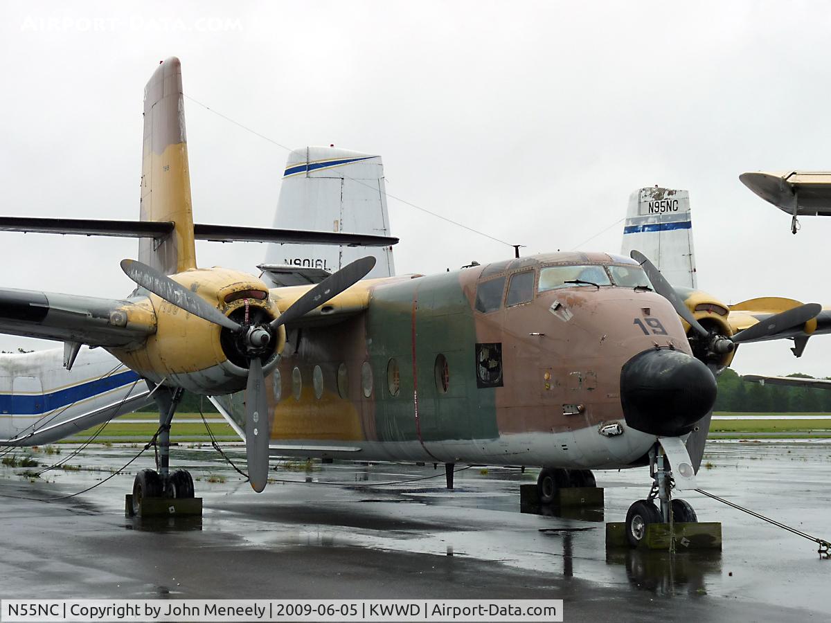 N55NC, De Havilland Canada DHC-4 Caribou C/N 61, An ex-Spanish AF Caribou on a very damp day at Cape May
