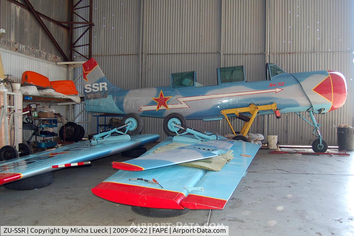 ZU-SSR, 1984 Yakovlev Yak-52 C/N 844814, At the SAAF Museum in Port Elizabeth