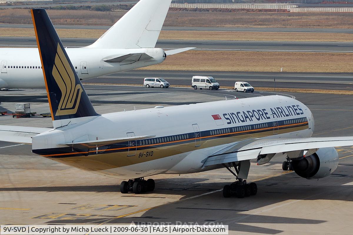 9V-SVD, 2001 Boeing 777-212/ER C/N 30869, At Jo'burg