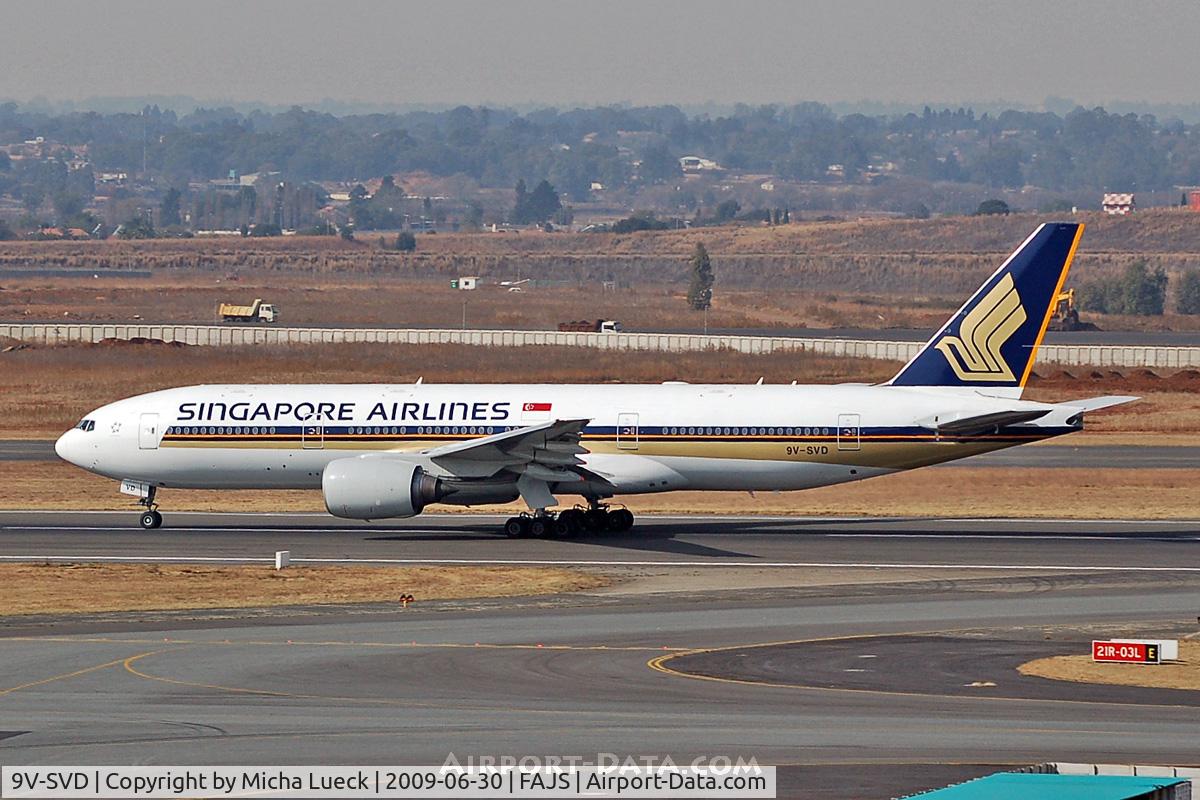 9V-SVD, 2001 Boeing 777-212/ER C/N 30869, At Jo'burg