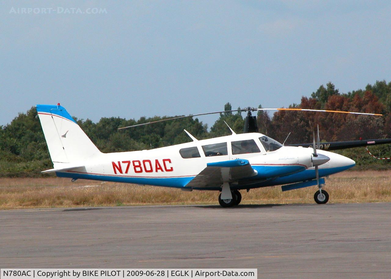 N780AC, 1969 Piper PA-30 Twin Comanche Twin Comanche C/N 30-1967, TAXYING TOWARDS THE TERMINAL APRON. PREV. ID. G-TCOM