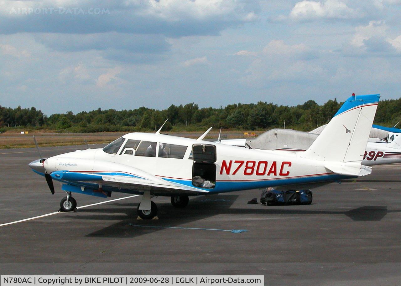 N780AC, 1969 Piper PA-30 Twin Comanche Twin Comanche C/N 30-1967, PARKED ON THE TERMINAL APRON. PREV.ID. G-TCOM