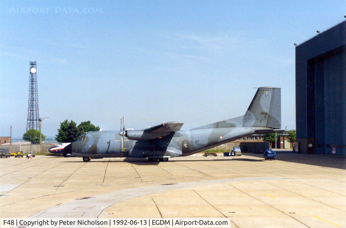 F48, Transall C-160F C/N F48, C-160F Transall of ET-61 French Air Force at the 1992 Air Tattoo Intnl at Boscombe Down.