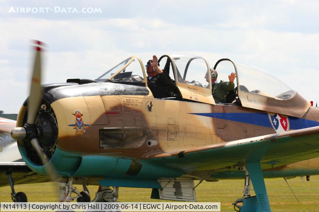 N14113, 1951 North American T-28A Fennec C/N 81-1, Displaying at the Cosford Air Show