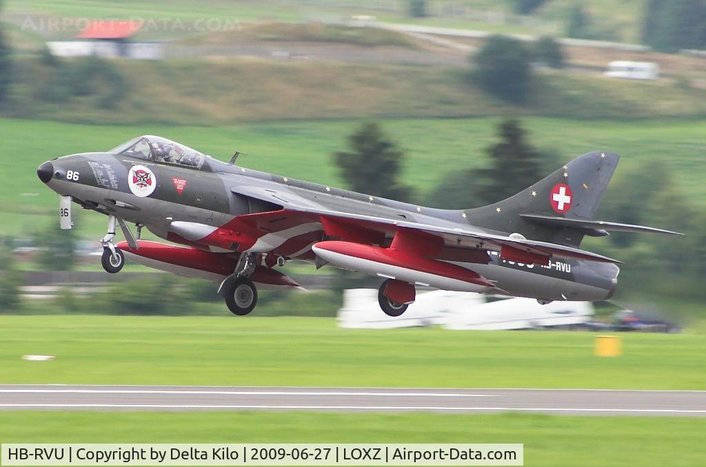 HB-RVU, 1960 Hawker Hunter F.58 C/N 41H-697453, 