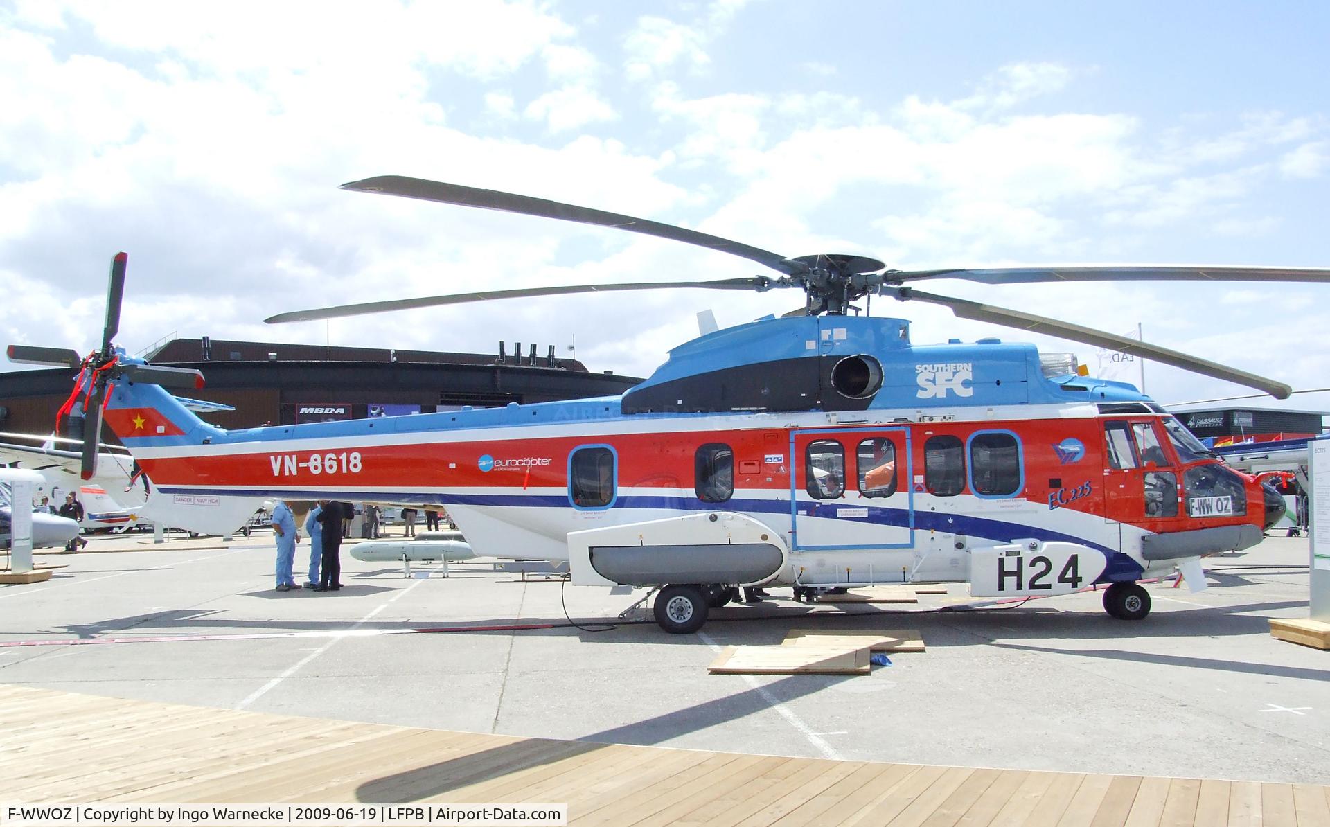 F-WWOZ, Eurocopter EC-225LP Super Puma Mk2+ C/N 2730, Eurocopter EC225LP Super Puma Mk2+ for Southern SFC (Service Flight Co.) at the Aerosalon 2009, Paris