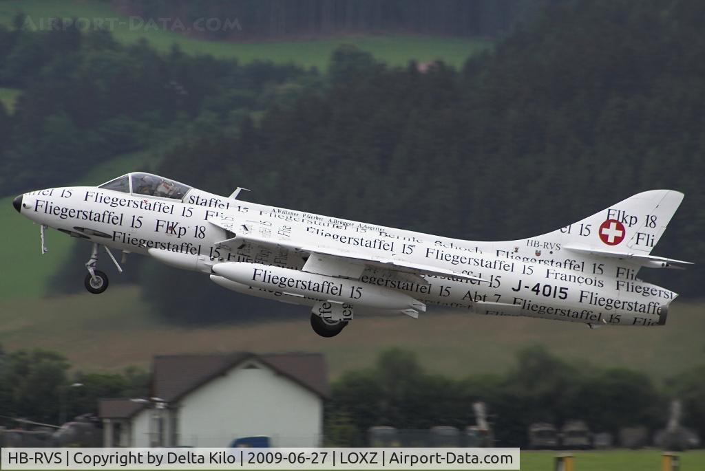 HB-RVS, 1959 Hawker Hunter F.58 C/N 41H-697405, 