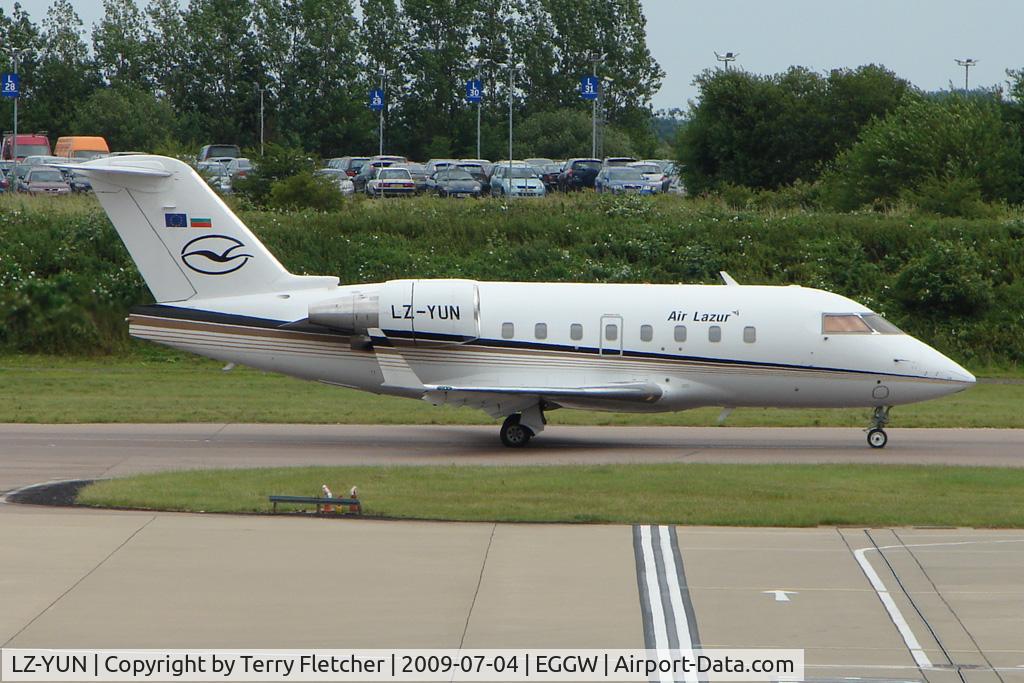 LZ-YUN, 2005 Bombardier Challenger 604 (CL-600-2B16) C/N 5508, Air Lazur Challenger 604 at Luton