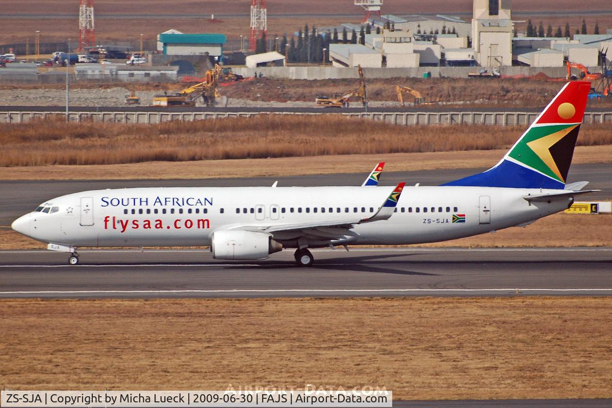 ZS-SJA, 2000 Boeing 737-8S3 C/N 29248, At Jo'burg