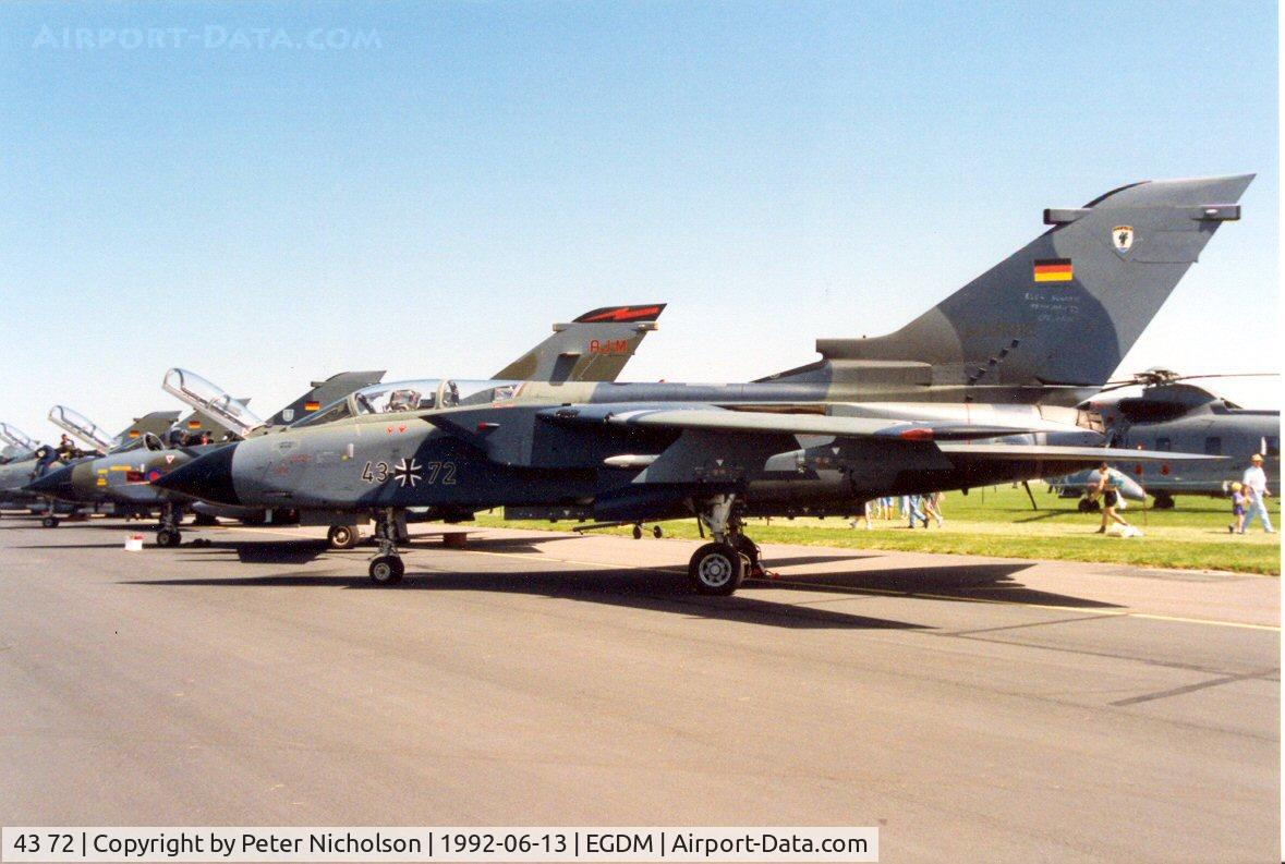 43 72, Panavia Tornado IDS C/N 189/GS045/4072, Another view of the Marinefleiger Tornado IDS of MFG-5 at the 1992 Air Tattoo Intnl at Boscombe Down.