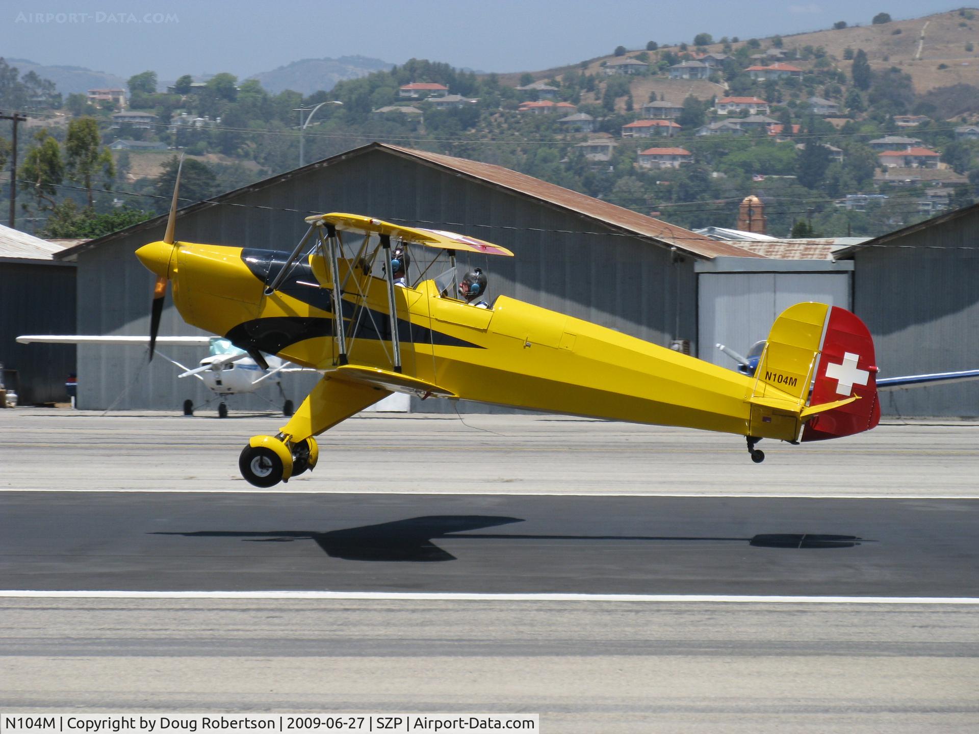 N104M, 2002 SSH T-131PA Jungmann C/N 157, 1992 Galpin Bucker-Jungmann AERO Z 131, Lycoming IO-360 A&C 200 Hp conversion, takeoff climb Rwy 22