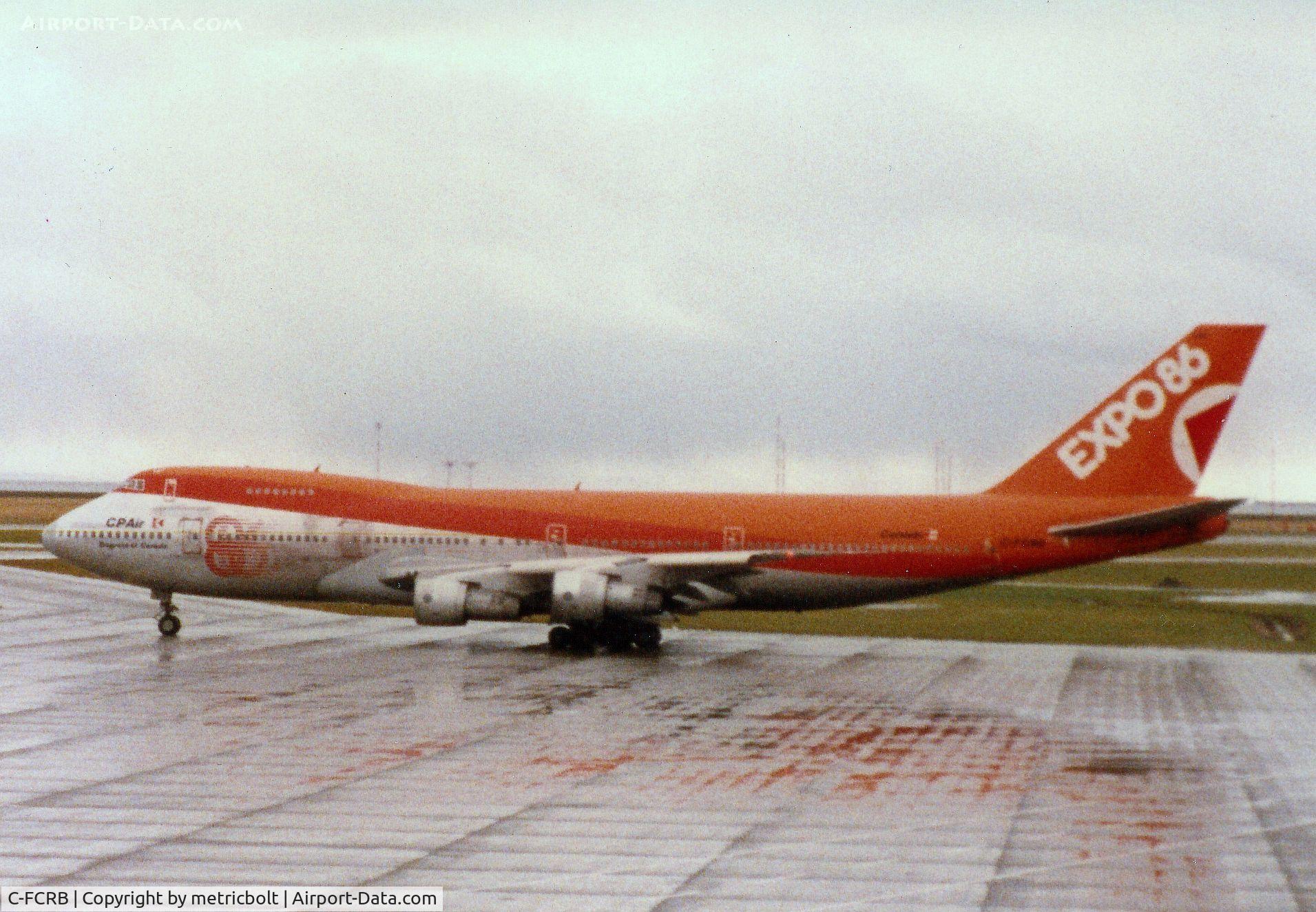 C-FCRB, 1973 Boeing 747-217B C/N 20802, Expo 86(Vancouver) colours.