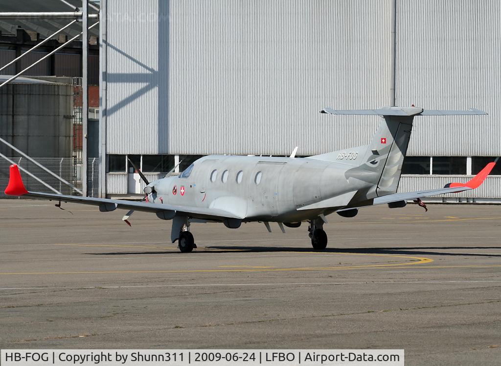 HB-FOG, 1996 Pilatus PC-12M Eagle C/N 134, Parked at the General Aviation area...
