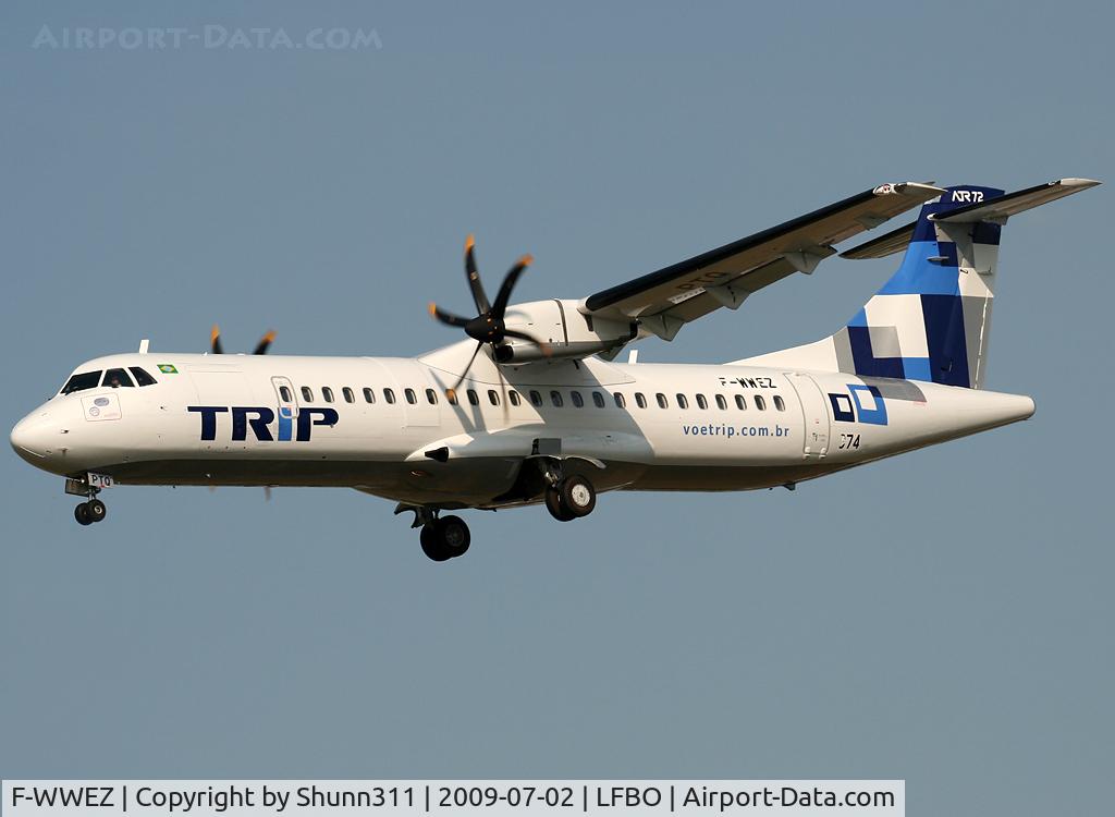 F-WWEZ, 2009 ATR 72-212A C/N 874, C/n 874 - To be PP-PTQ
