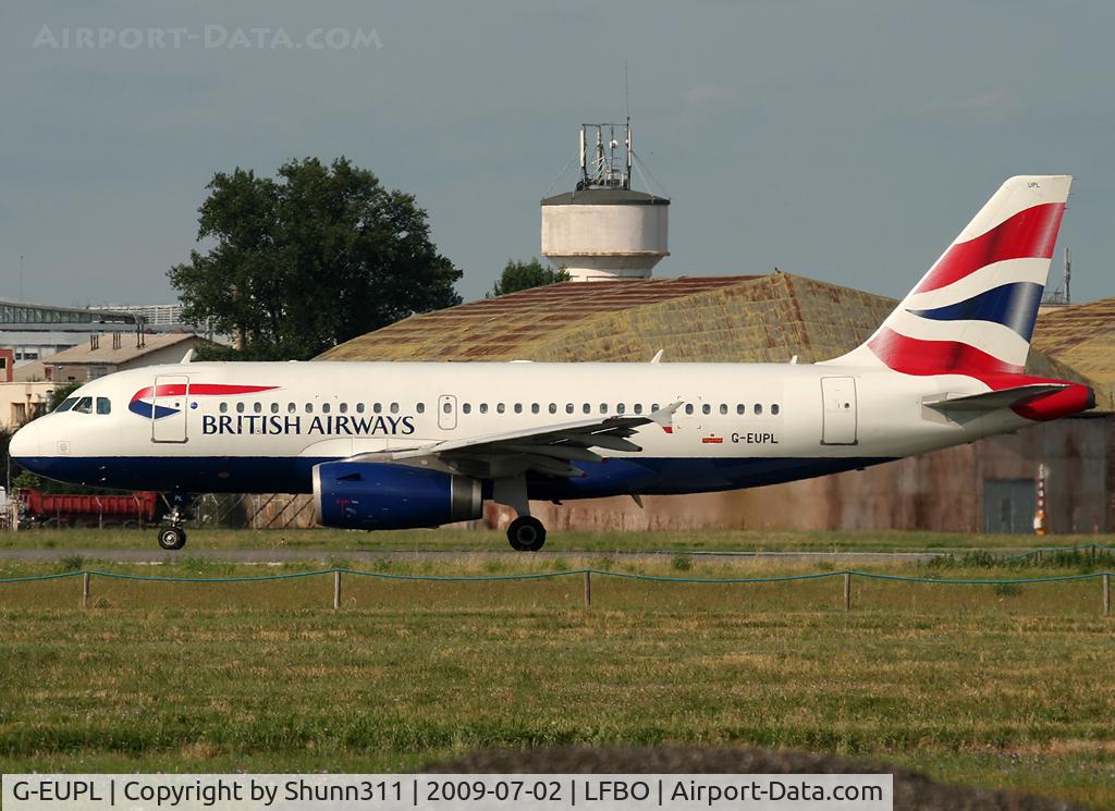 G-EUPL, 2000 Airbus A319-131 C/N 1239, Ready for take off rwy 32R