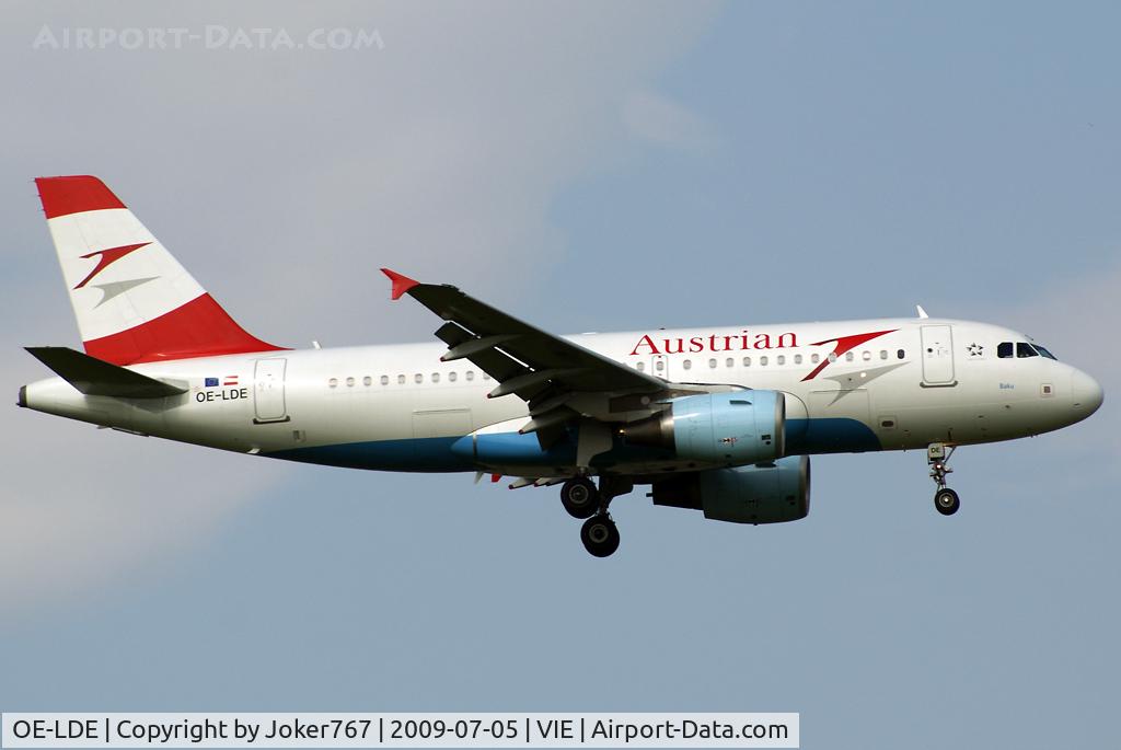 OE-LDE, 2005 Airbus A319-112 C/N 2494, Austrian Airlines Airbus A319-112