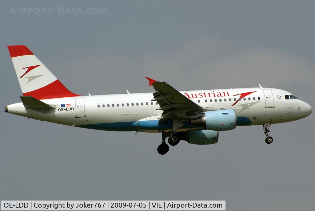 OE-LDD, 2005 Airbus A319-112 C/N 2416, Austrian Airlines Airbus A319-112