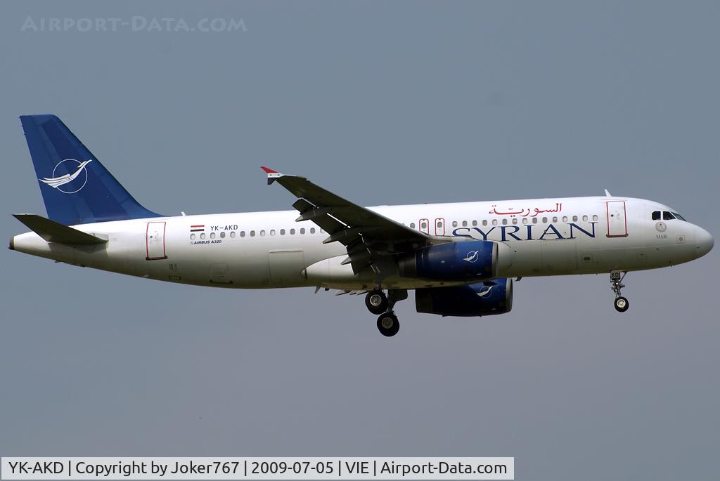 YK-AKD, 1999 Airbus A320-232 C/N 1076, Syrian Air Airbus A320-232