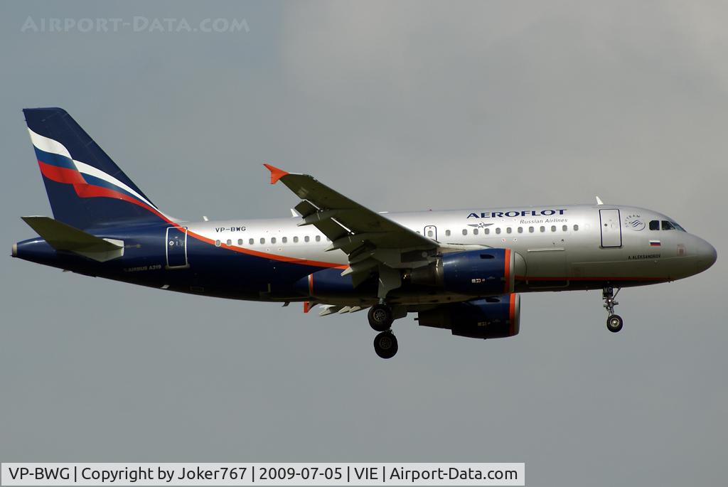 VP-BWG, 2003 Airbus A319-111 C/N 2093, Aeroflot Airbus A319-111