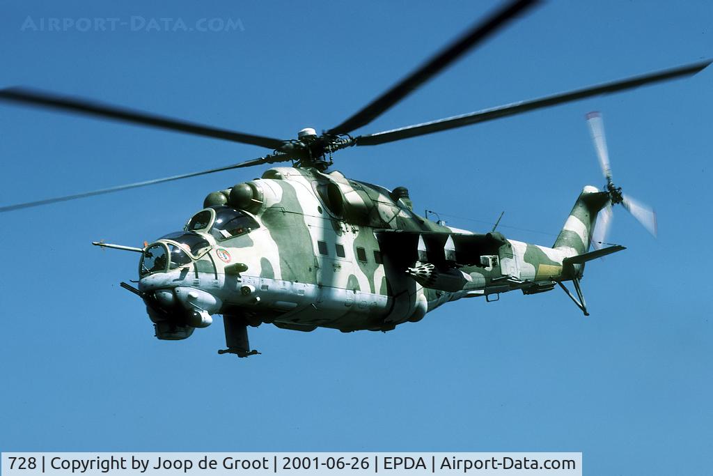 728, Mil Mi-24W C/N 410728, For an exercise several Army Hinds were temporarily based on the Naval air base Darlowo.