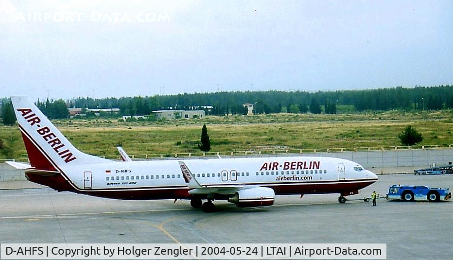 D-AHFS, 2000 Boeing 737-8K5 C/N 28623, Pushed out for a return trip to Hamburg