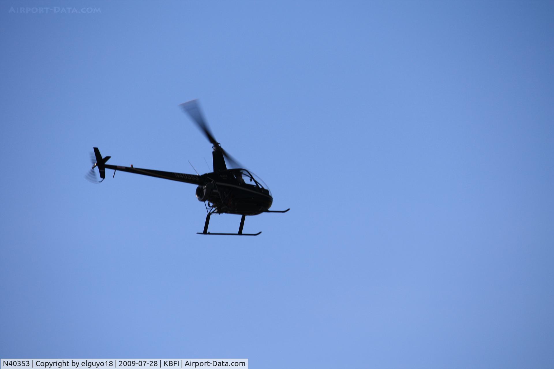N40353, 1990 Robinson R22 Beta C/N 1574, LANDING AT KBFI