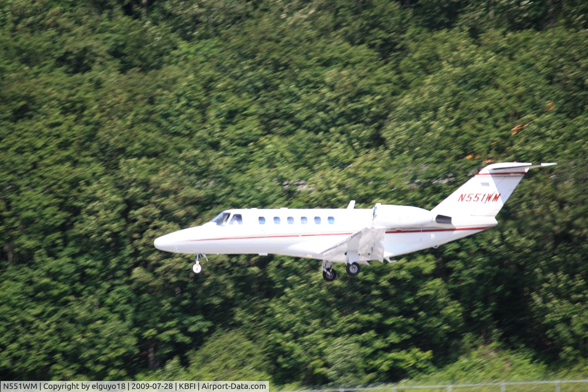 N551WM, 2005 Cessna 525A CitationJet CJ2 C/N 525A0243, LANDING AT KBFI