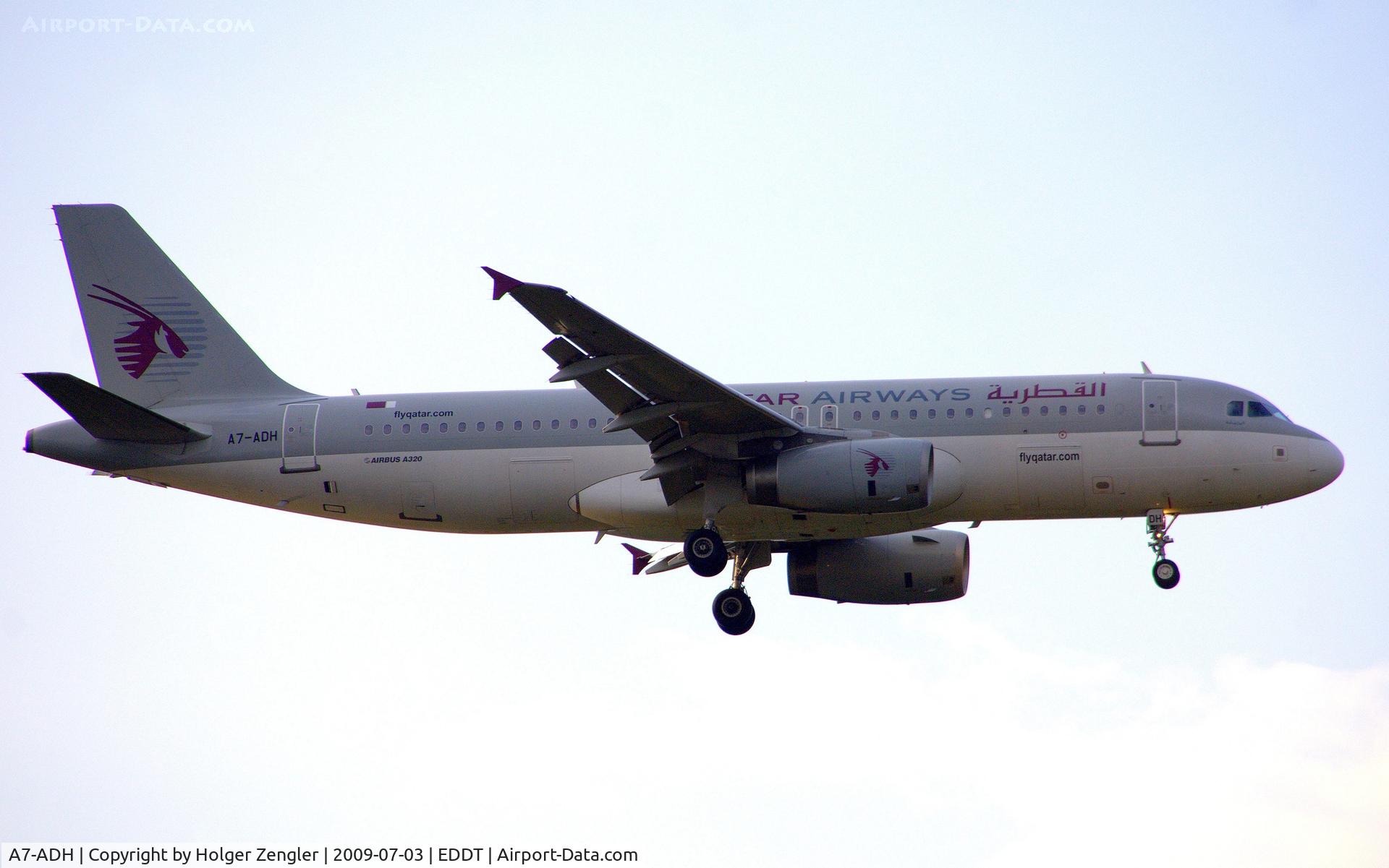 A7-ADH, 2003 Airbus A320-232 C/N 2138, QATAR AIRWAYS  from Doha on a last mile to TXL