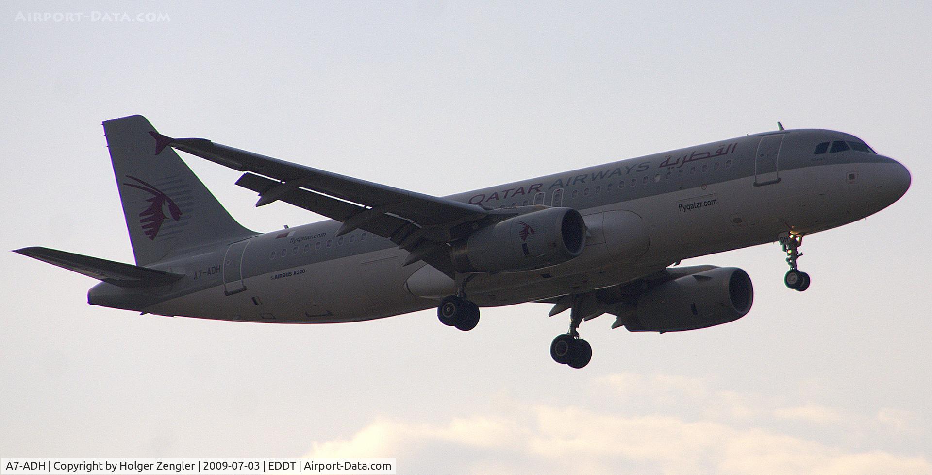 A7-ADH, 2003 Airbus A320-232 C/N 2138, QATAR AIRWAYS from Doha on a last mile to TXL