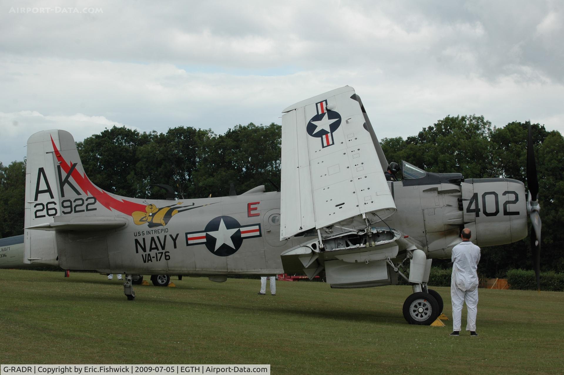 G-RADR, 1948 Douglas A-1D Skyraider (AD-4NA) C/N 7722, 2. G-RADR at Shuttleworth Military Pagent air Display July 09