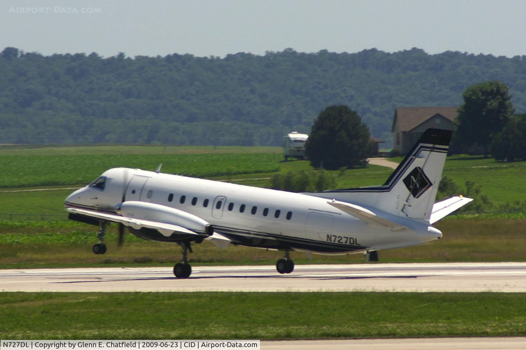 N727DL, 1985 Saab-Fairchild SF340A C/N 340A-036, Rotating on the take-off roll on Runway 13