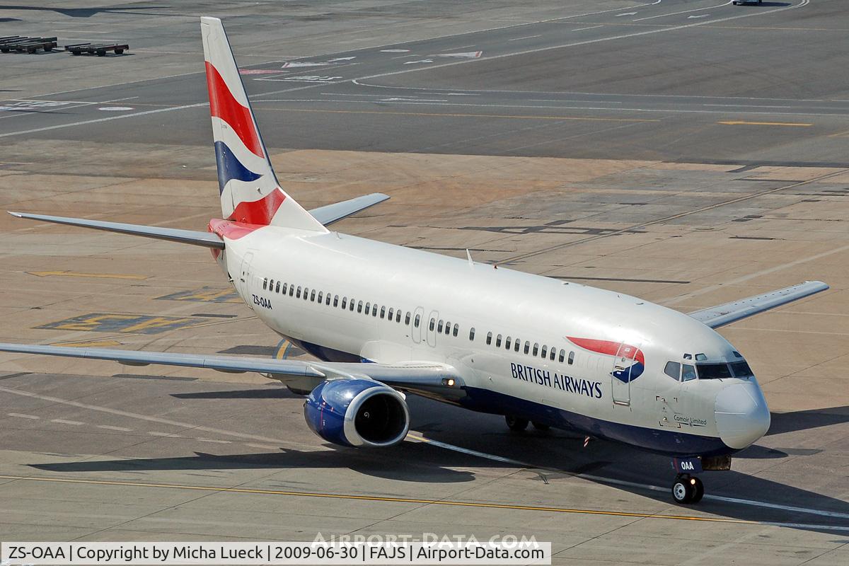ZS-OAA, 1993 Boeing 737-4L7 C/N 26960/2483, At Jo'burg