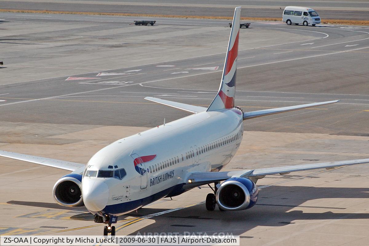 ZS-OAA, 1993 Boeing 737-4L7 C/N 26960/2483, At Jo'burg
