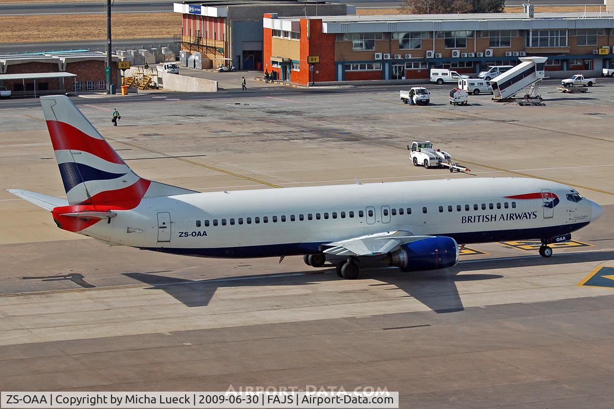 ZS-OAA, 1993 Boeing 737-4L7 C/N 26960/2483, At Jo'burg