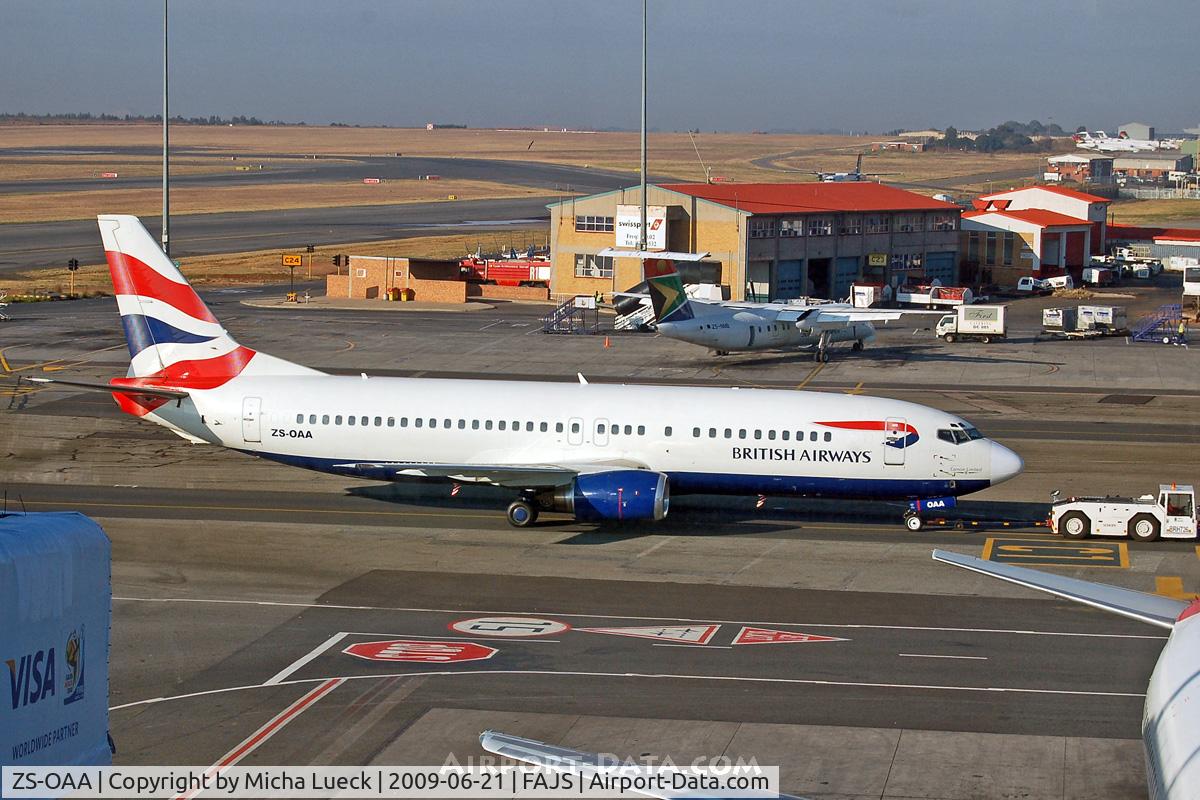 ZS-OAA, 1993 Boeing 737-4L7 C/N 26960/2483, At Jo'burg