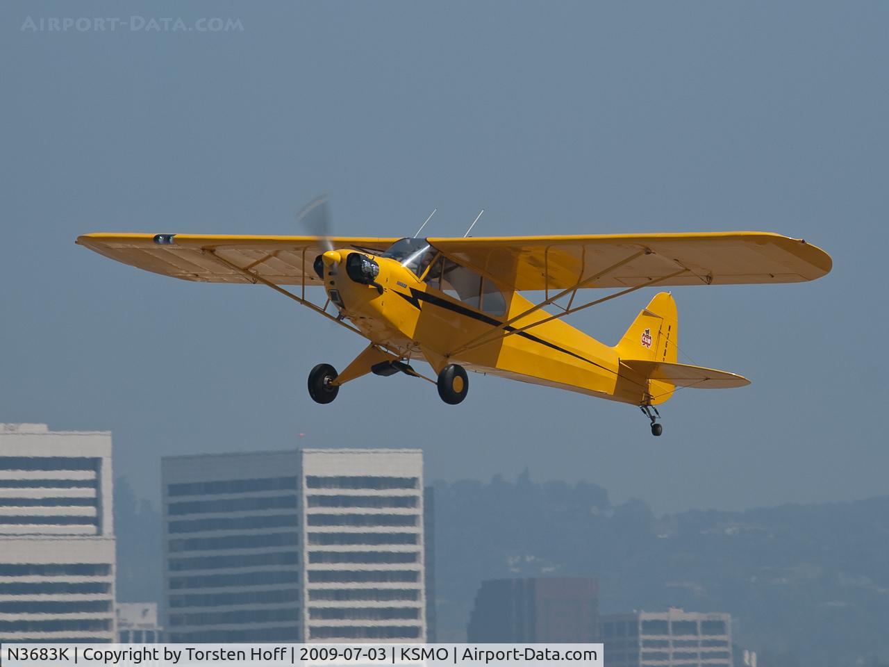 N3683K, 1946 Piper J3C-65 Cub C/N 22374, N3683K departing from RWY 21