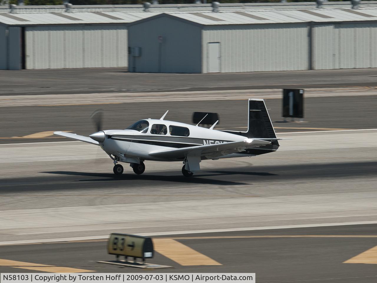N58103, Mooney M20J 201 C/N 24-3009, N58103 departing from RWY 21