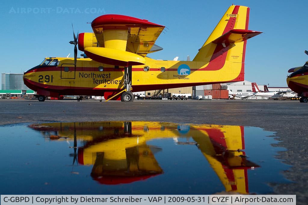 C-GBPD, 1985 Canadair CL-215-V (CL-215-1A10) C/N 1084, Buffalo Airways CL215 - reflection