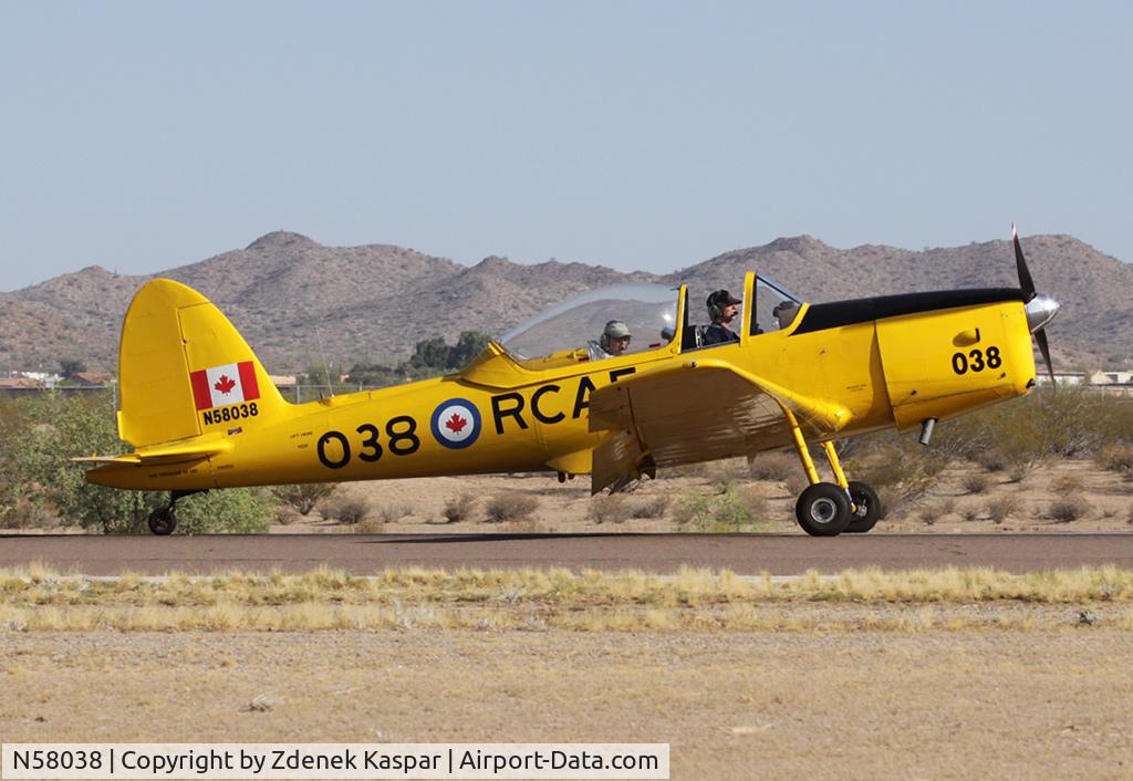 N58038, 1956 De Havilland Canada DHC-1B-2-S5 Chipmunk Mk2 C/N 176-214, Casa Grande Airport