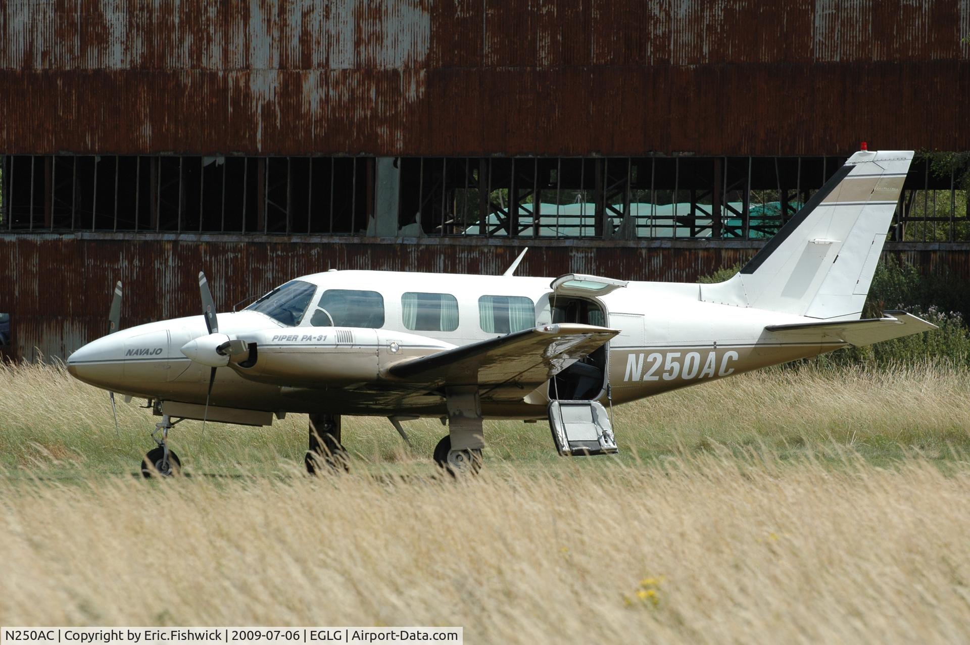 N250AC, Piper PA-31T Cheyenne C/N 31T-7612040, N250AC visiting Panshanger Airfield