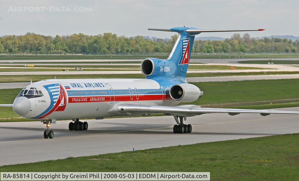 RA-85814, 1995 Tupolev Tu-154M C/N 95A994, I was really surprised that this plane arrived in MUC
