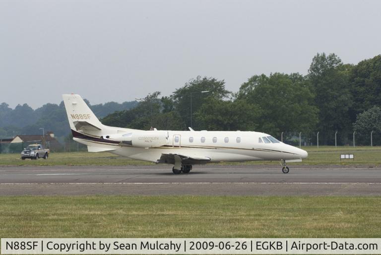 N88SF, 2006 Cessna 560XL Citation XLS C/N 560-5645, Cessna 560XL at Biggin Hill Airport, UK.