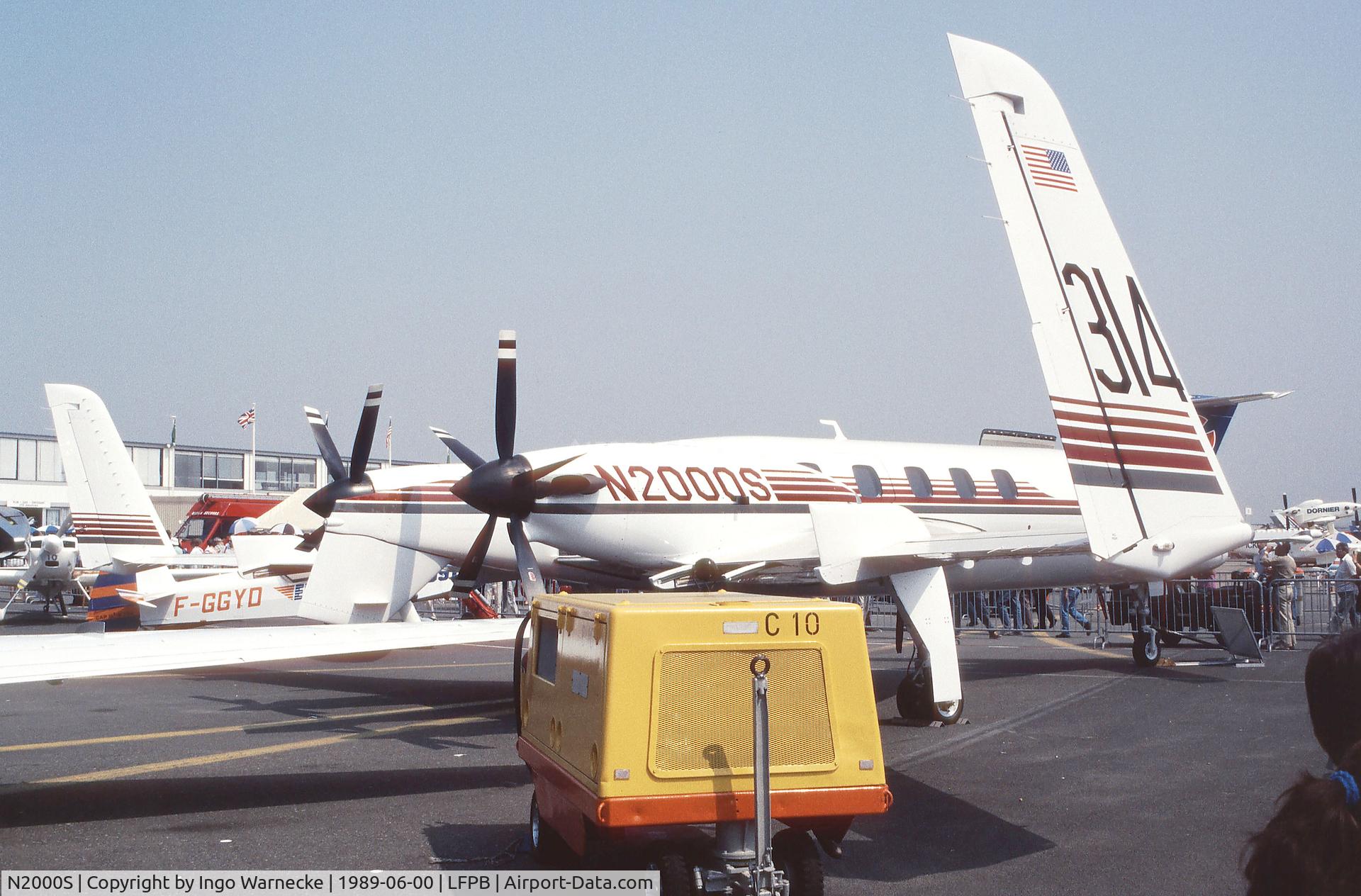 N2000S, 1986 Beech 2000 Starship C/N NC-1, Beechcraft 2000 Starship 1 at the Aerosalon 1989 Paris