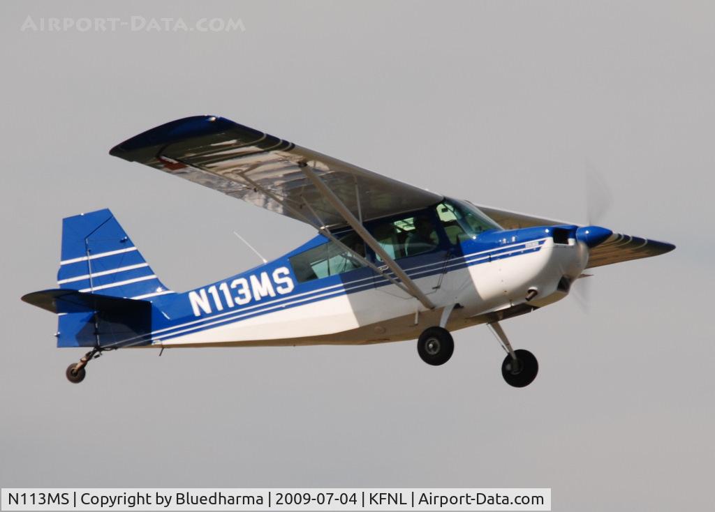 N36830, 1941 Aeronca 65-TAL C/N L1711TA, At KFNL doing a wave on a flyby.