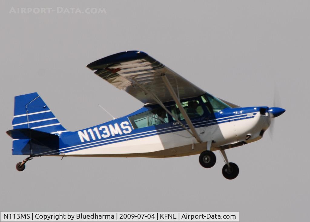 N36830, 1941 Aeronca 65-TAL C/N L1711TA, At KFNL doing a wave on a flyby.