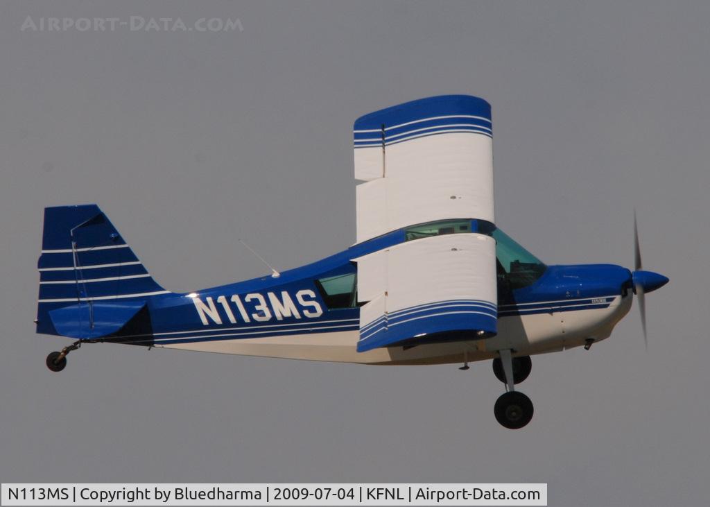 N36830, 1941 Aeronca 65-TAL C/N L1711TA, At KFNL doing a wave on a flyby.